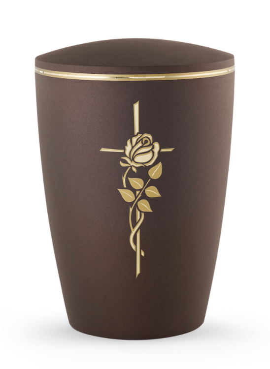 Ökologische Urne Melina Café, Rosen und Kreuze