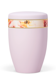 Ekologická urna Floral, světlo ružová