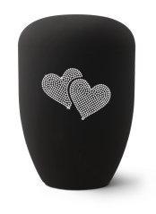 Ekologická urna Karat Hearts II, černá, srdce