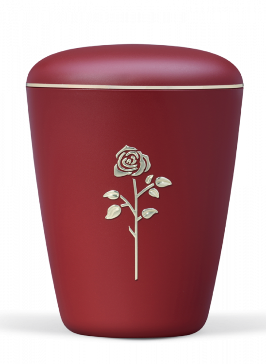 Ekologická urna Lucy, červená, růže
