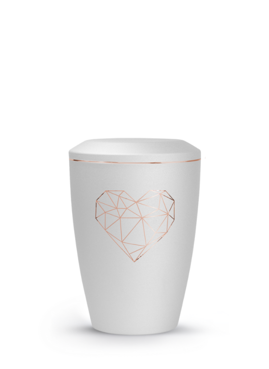 Zvířecí urna Karat Heart - Bílá 0,5l