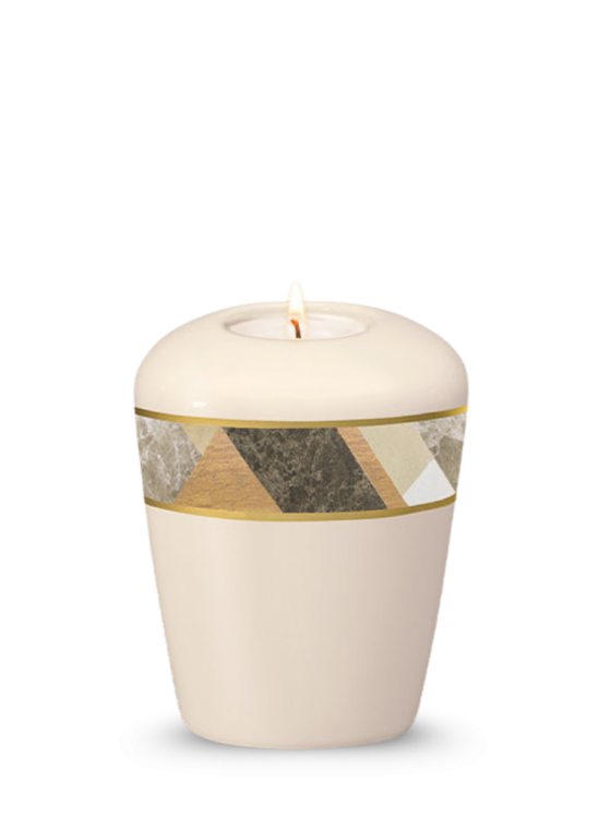 Keramická miniurna Lignum - Krémová