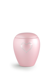 Zvířecí urna Crystal  Heart - Rose 0,5l