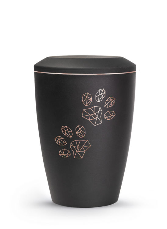 Zvířecí urna Karat Paws - Černá 2,8l