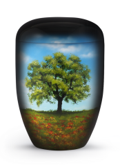 Ekologická urna Airbrush, motiv, strom, airbrush