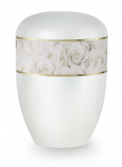 Ekologická urna 360°,bílé růže