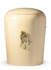 Drevená urna Radana – Prírodná/Modlitba