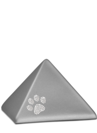 Zvířecí urna Pyramide Paw - Šedá 1,5l