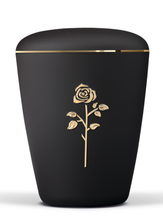 Ekologická urna Lucy, černá, růže