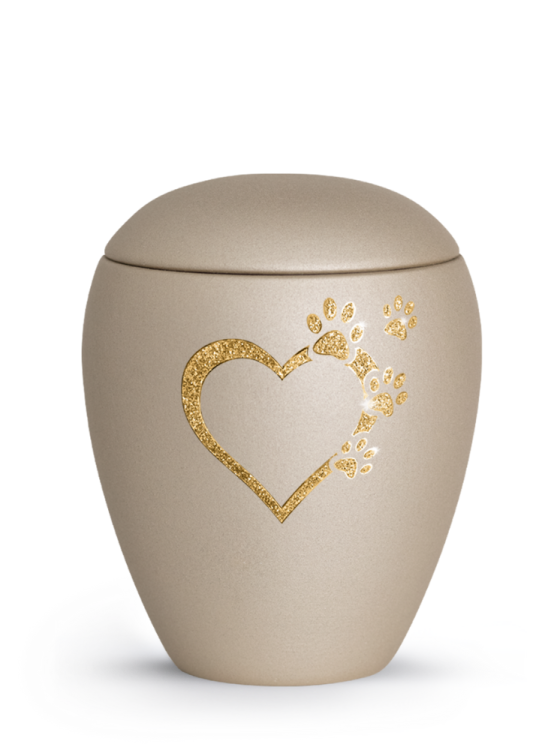 Zvířecí urna Verona Heart - Champagne 2,8l