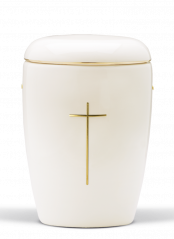 Keramická urna Viola - Kříž/Bílá