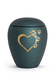 Zvířecí urna Verona Heart - Smaragdová 2,8l