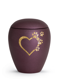 Zvířecí urna Verona Heart - Berry 2,8l
