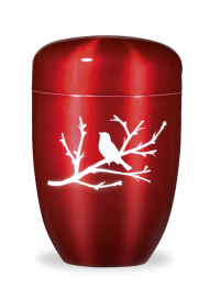 Kovová urna Amaris - Červená/Větev