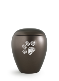 Zvířecí urna Crystal  Paw - Hnědá 1,5l