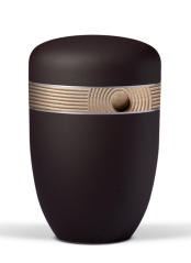 Kovová urna Royal Black, kamenný reliéf