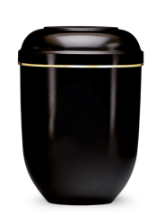 Ekologická urna Classic – Čierna/Zlatý pásik
