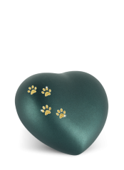 Zvířecí urna Herz Paws - Smaragdová 0,5l