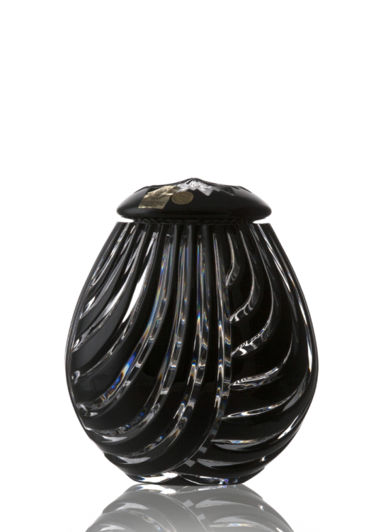 Kristall-Urne Linum - Schwarz 14,5 cm