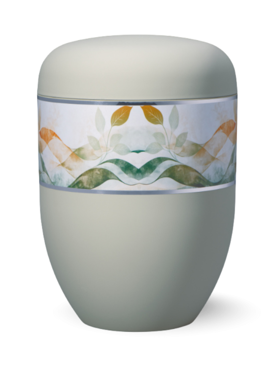 Ekologická urna Elegance Aquarelle - Abstraktní listy