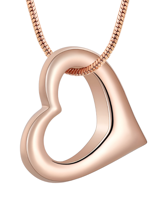 Přívěšek na popel Heart, rose Gold