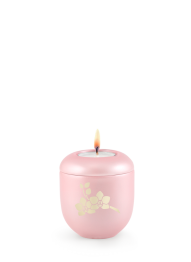 Keramická miniurna Creatio, perleť, růžová, orchidej, svíčka.