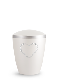 Dětská urna Elegance Heart, Bílá