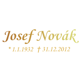 Vyřezávané písmo psací (zlaté)