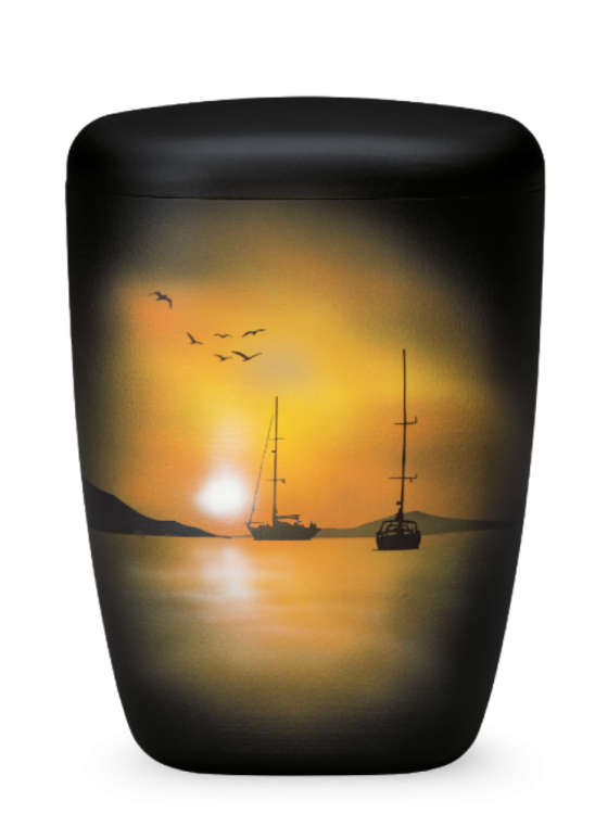 Ökologische Urne Airbrush III – Segelboot