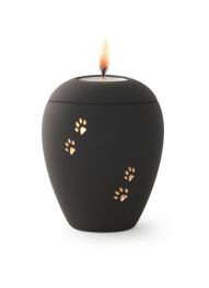 Zvířecí urna Siena Paws se svíčkou - Grafitová 1,5l