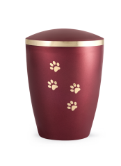 Zvířecí urna Elegance Paws, vínová 2,8l