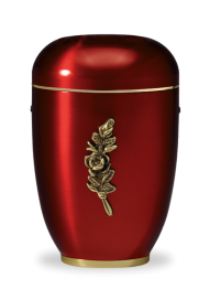 Kovová urna Noctis - Červená/Růže