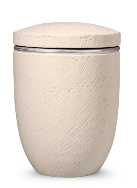 Ökologische Urne Dujura – Beige/Silber