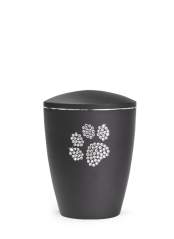 Zvířecí urna Elegance Paw, černá 0,5l