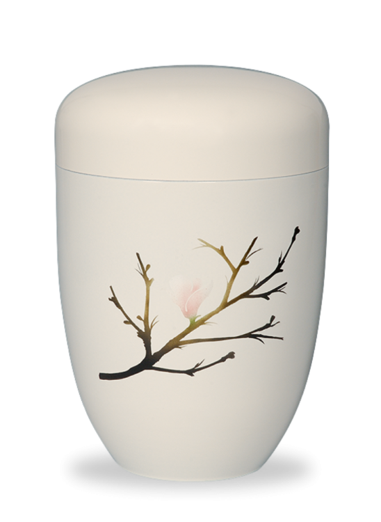 Kovová urna Amaris - Krémová/Větev