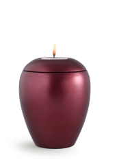 Zvířecí urna Crystal se svíčkou - Červená 1,5l