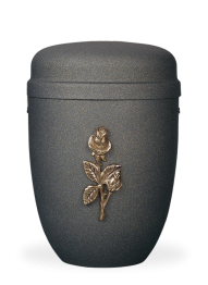 Kovová urna Faith Antracit, růže
