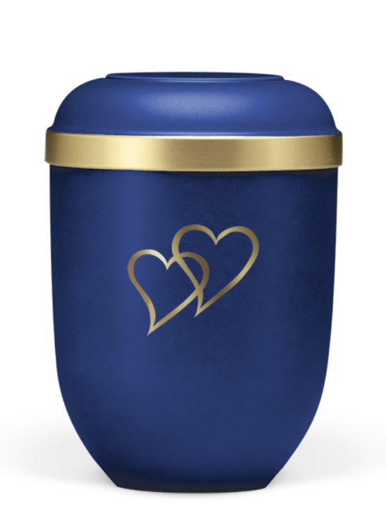 Ekologiczna urna Velvet Heart, szafir, serce