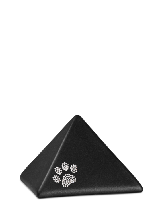 Zvířecí urna Pyramide Paw - Černá 0,5l