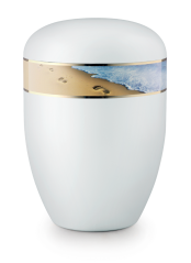 Ekologická urna 360°, stopy v písku