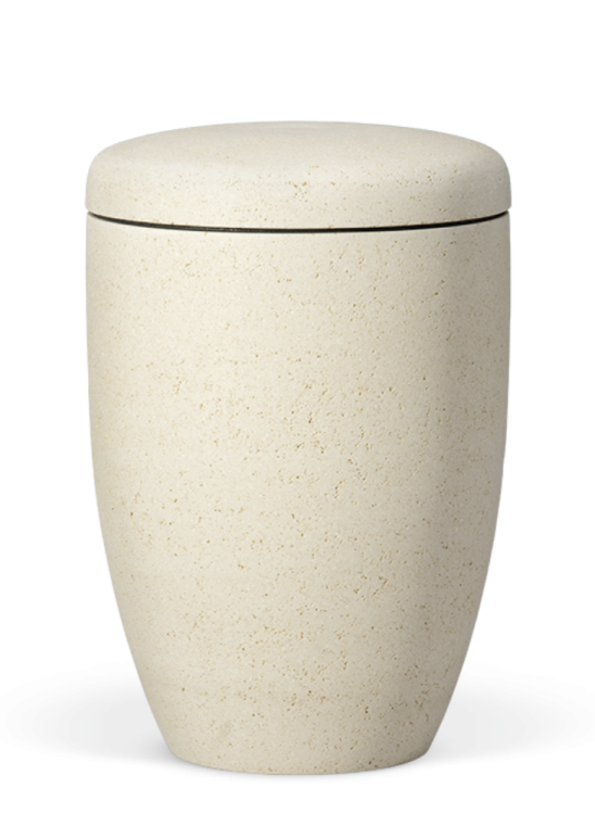 Ekologická urna Stone, bílá