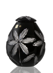 Urna kryształowa Linda Matte - czarna 23 cm