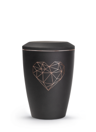 Zvířecí urna Karat Heart - Černá 1,5l