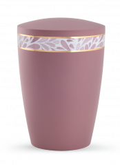 Ekologická urna Pastell II, tmavě růžová, ozdobný pásek