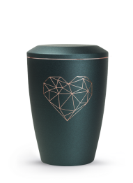 Zvířecí urna Karat Heart - Smaragdová 2,8l