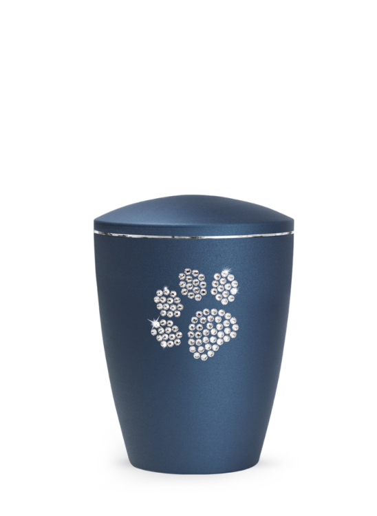 Zvířecí urna Elegance Paw, navy 0,5l