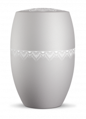 Ekologická urna Mandala, stříbrně šedá, mandala
