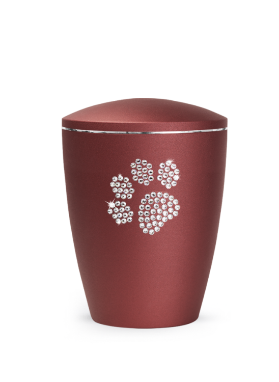 Zvířecí urna Elegance Paw, rubín 1,5l