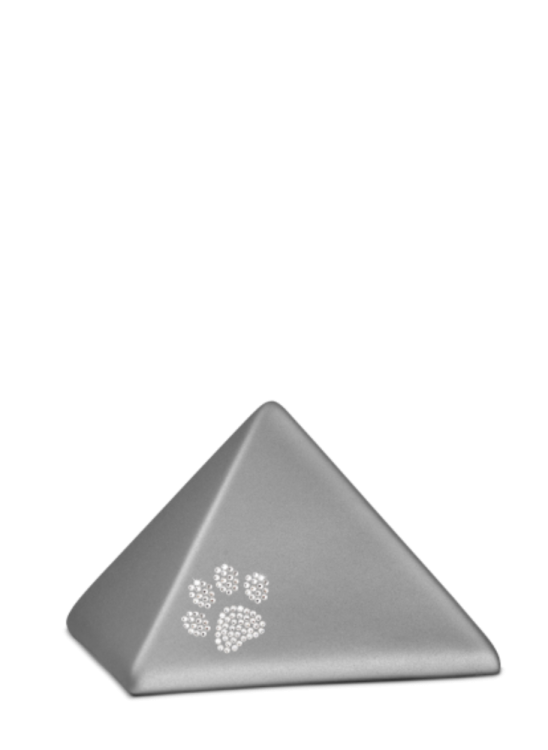 Zvířecí urna Pyramide Paw - Šedá 0,5l