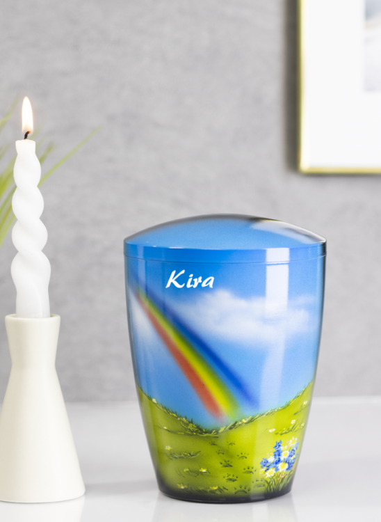 Zvířecí urna Airbrush, duha 0,5l